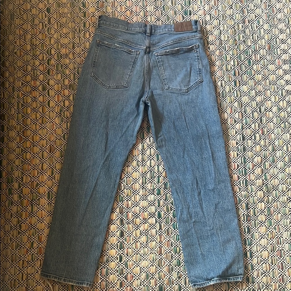 MADEWELL Jeans:  90’s Straight Classic Blue Denim Jeans
